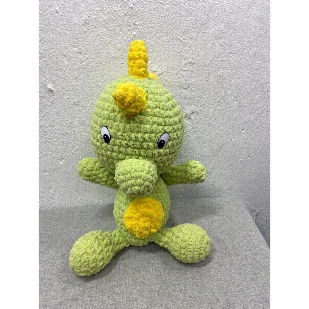 HANDMADE CROCHET GREEN BIRD 17 IN